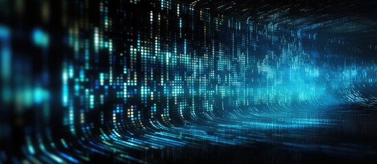 Wall Mural - abstract background representing binary code in technology relates to big data coding and hacking
