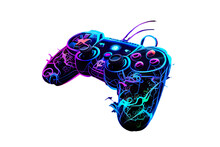 abstract video game controller icon