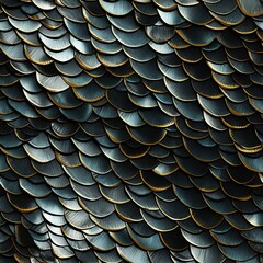 fish scales a 3D  pattern gold