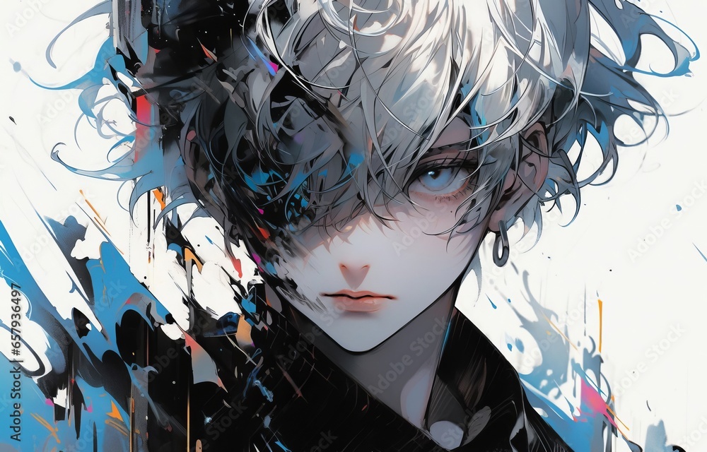 クールな男性,Generative AI AI画像 の Stock イラスト | Adobe Stock