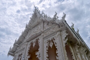 Wall Mural - stucco pattern artwork of temple in Thailand