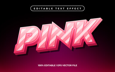 Poster - Pink text effect editable video cover and banner text style, 3d typography template