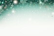 A festive Christmas background with snowflakes on a green and white backdrop