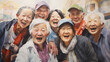 © Atthapon - illustration of group social activity elderly and dementia