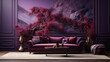 © 1Q74 - a solid color backdrop evoking the rich and opulent essence of a deep plum. Created with generative AI