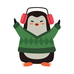 Poster - christmas character penguin cute