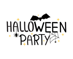 Sticker - halloween party typography