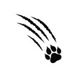 © graphiclab24 - animal paw print with claw marks silhouette