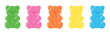 vector illustration of a set of colorful gummy bears for banners, cards, flyers, social media wallpapers, etc.