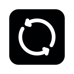 Illustration vector graphic icon of Loop. Solid Style Icon. Multimedia Themed Icon. Vector illustration isolated on white background. Perfect for website or application design.