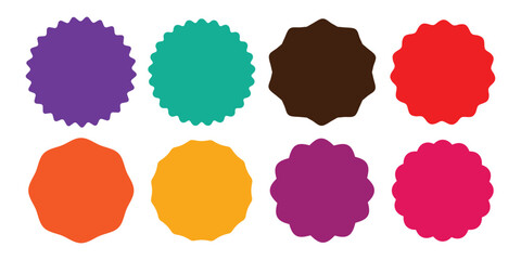 Wall Mural - set of vector starburst, sunburst badges. starburst sale sticker. colored stickers. sunburst price t