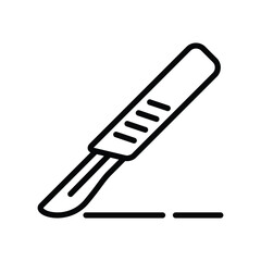 Poster - Medical surgical scalpel vector icon