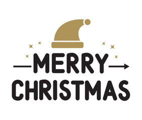 Sticker - christmas lettering typographic