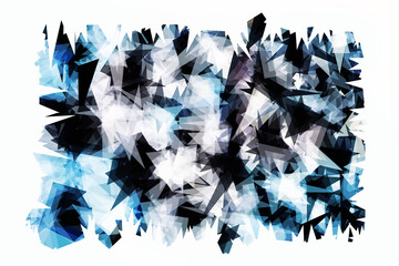 Dynamic black and blue background with triangles 