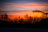 Fototapeta  - sunset in the field