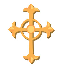 Wall Mural - catholic cross antique