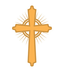 Wall Mural - catholic cross illustration