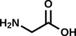 Amino acid glycine C2H5NO2 structural formula, vector illustration