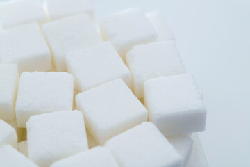 Wall Mural - Background of many sugar cubes