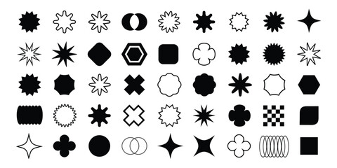 Wall Mural - brutalist shapes. geometric abstract shapes and grid forms. bauhaus minimalist graphic design elemen