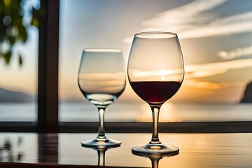 Canvas Print - two glasses of wine