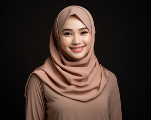 Beautiful asian muslim girl wearing hijab