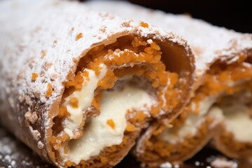 cannoli shell close-up, detail texture visible