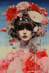 Wall Mural - Cover for magazine, blog, creative image of woman