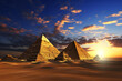 egyptian pyramids desert background