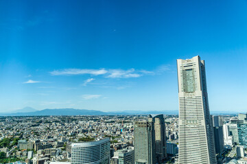 神奈川県横浜市みなとみらいの都市風景