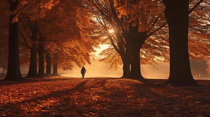 Sticker - autumn in the forest