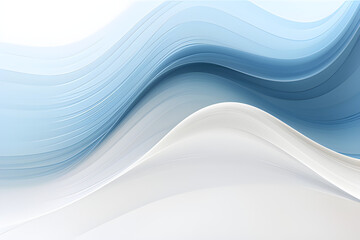 Wall Mural - Abstract Moving Designed Horizontal Banner With Dark Gray, Light Gray and Blue Chill Colors. Fluid Curved Lines With Dynamic Flowing Waves and Curves.