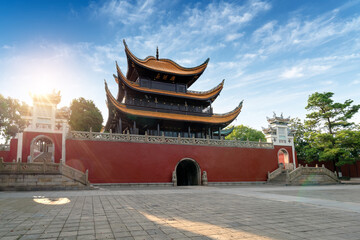 Sticker - Yueyang Tower is located beside Dongting Lake