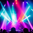 © Quality Graphic Shop - Colorful Bright Stage Lights in a Concert