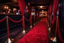 Red Velvet Rope Marking Vip Area In An Event