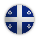 Fototapeta Paryż - Flaga Quebec Przycisk 