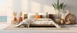 Boho style bedroom furnishings sale with free space for your text or logo