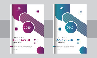 Modern annual report business corporate book cover design template