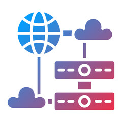 Sticker - Vector Design Web Hosting Icon Style