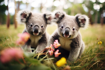  a pair of cute koalas