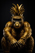 Gorilla Statue in Gold