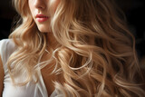 Fototapeta  - close up of woman's shiny luxury beautiful healthy hair