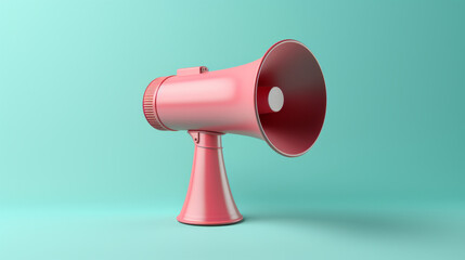 Wall Mural - Megaphone icon, for seo, protest or news broadcasting against a blue background