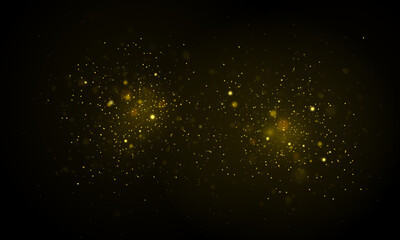 Wall Mural - sparkling magic dust particles.yellow dust yellow sparks and golden stars shine with special light.c