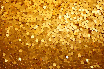 Wall Mural - illustration of gold sparkles background. Created with Generative AI