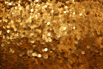 Wall Mural - illustration of gold sparkles background. Created with Generative AI