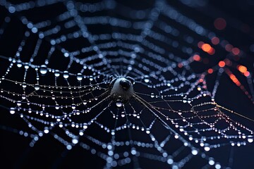 macro photographs of spiders and webs