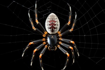 macro photographs of spiders and webs