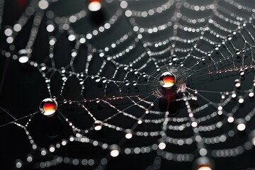 Wall Mural - macro photographs of spiders and webs