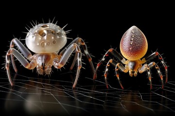 Wall Mural - macro photographs of spiders and webs